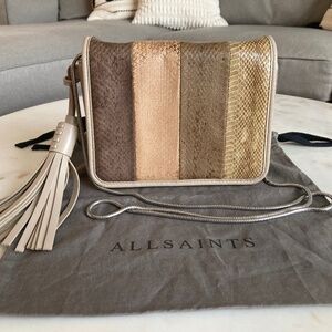 All Saints Bansho Snakeskin Leather Bag